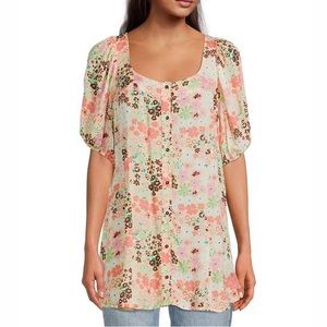 Free People Callie Floral Print tunic dress